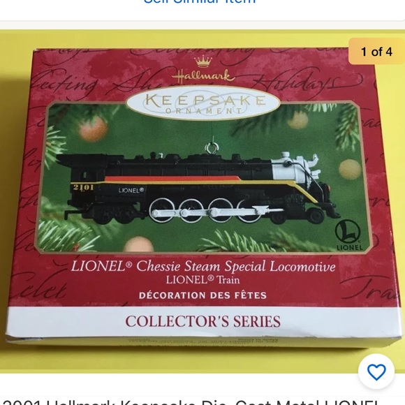 Vintage 2001 Hallmark Keepsake Ornament “Lionel Chessie Steam Locomotion” w/ Box - Picture 1 of 6